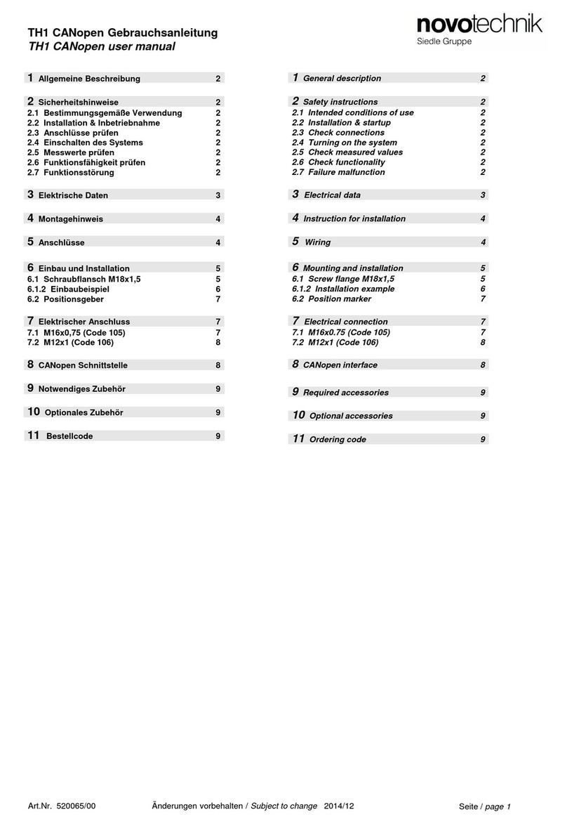 Siedle Novotechnik TH1 CANopen user manual