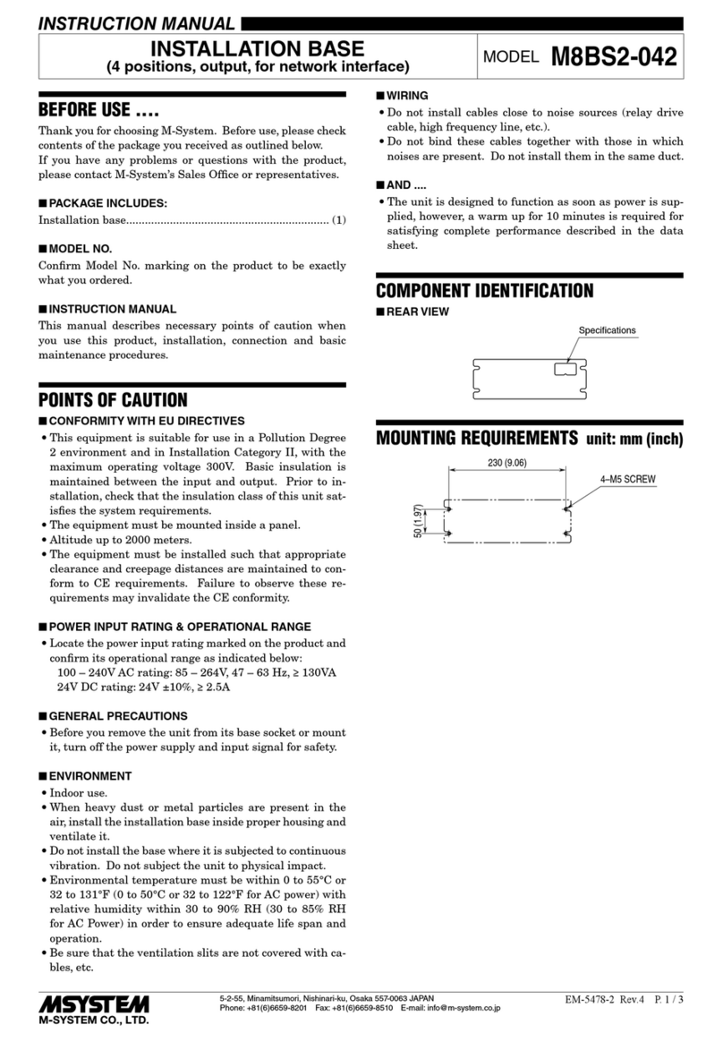 M-system M8BS2-042 instruction manual