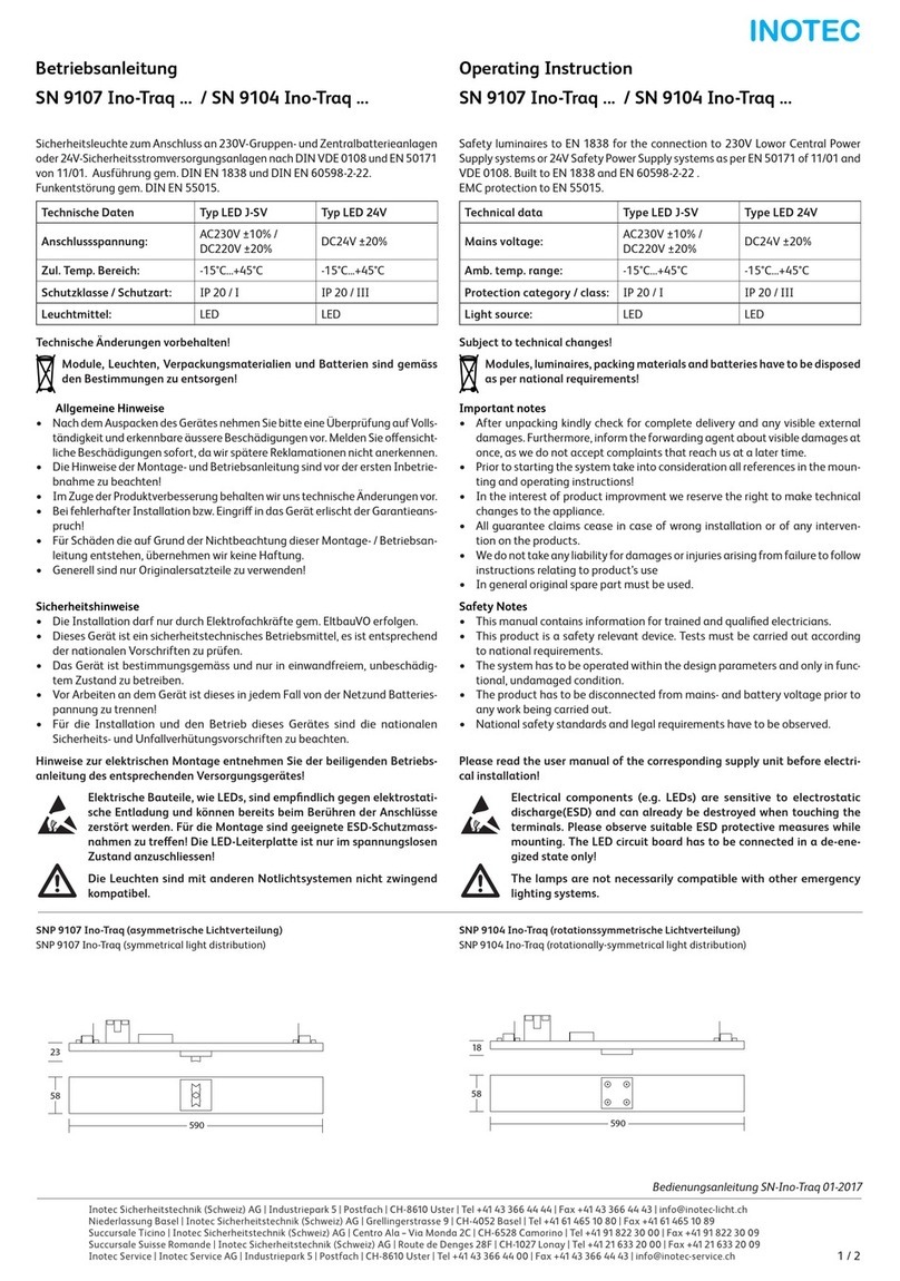 InoTec SN 9107 Ino-Traq Series operating instructions