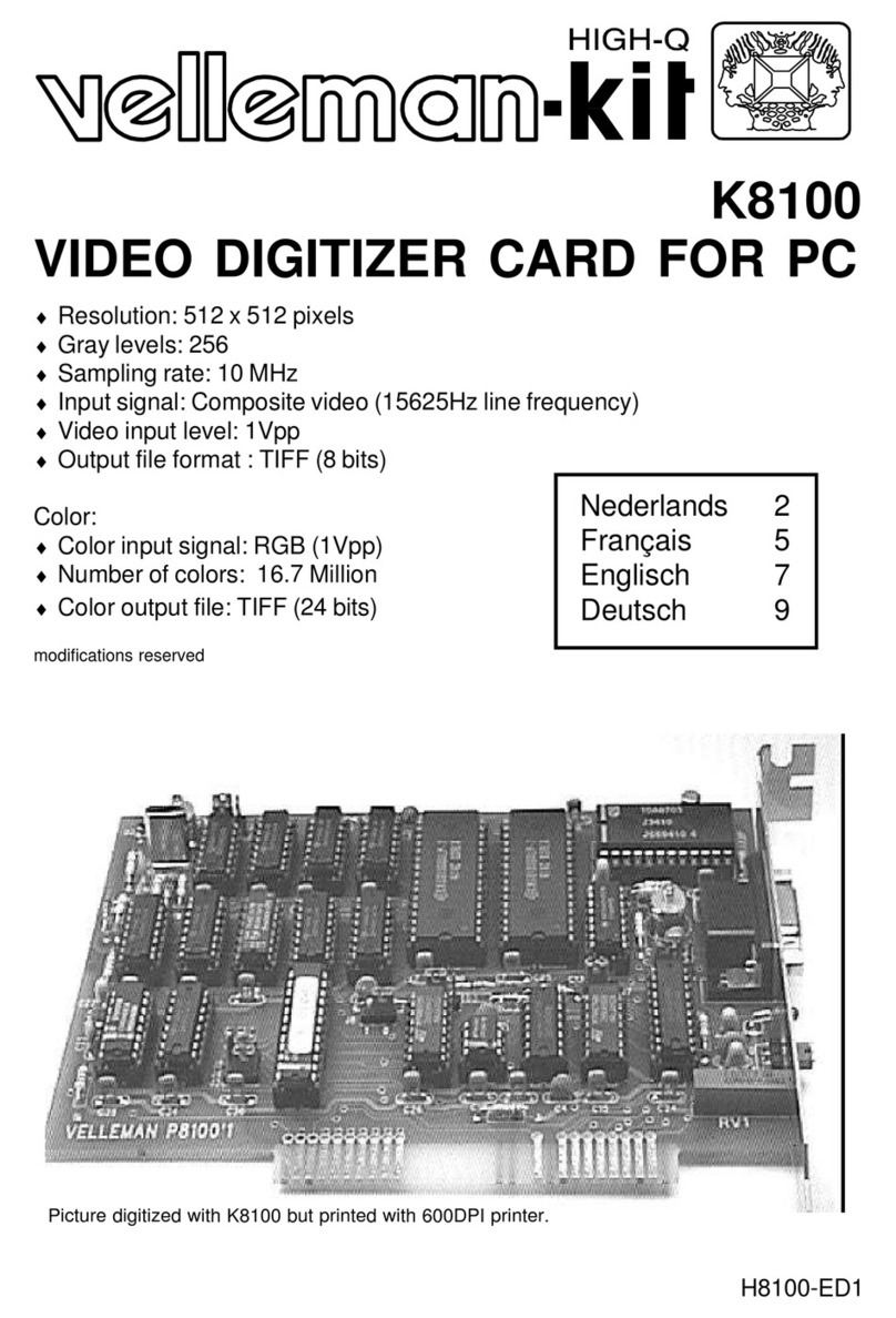 Velleman-Kit K8100 User manual