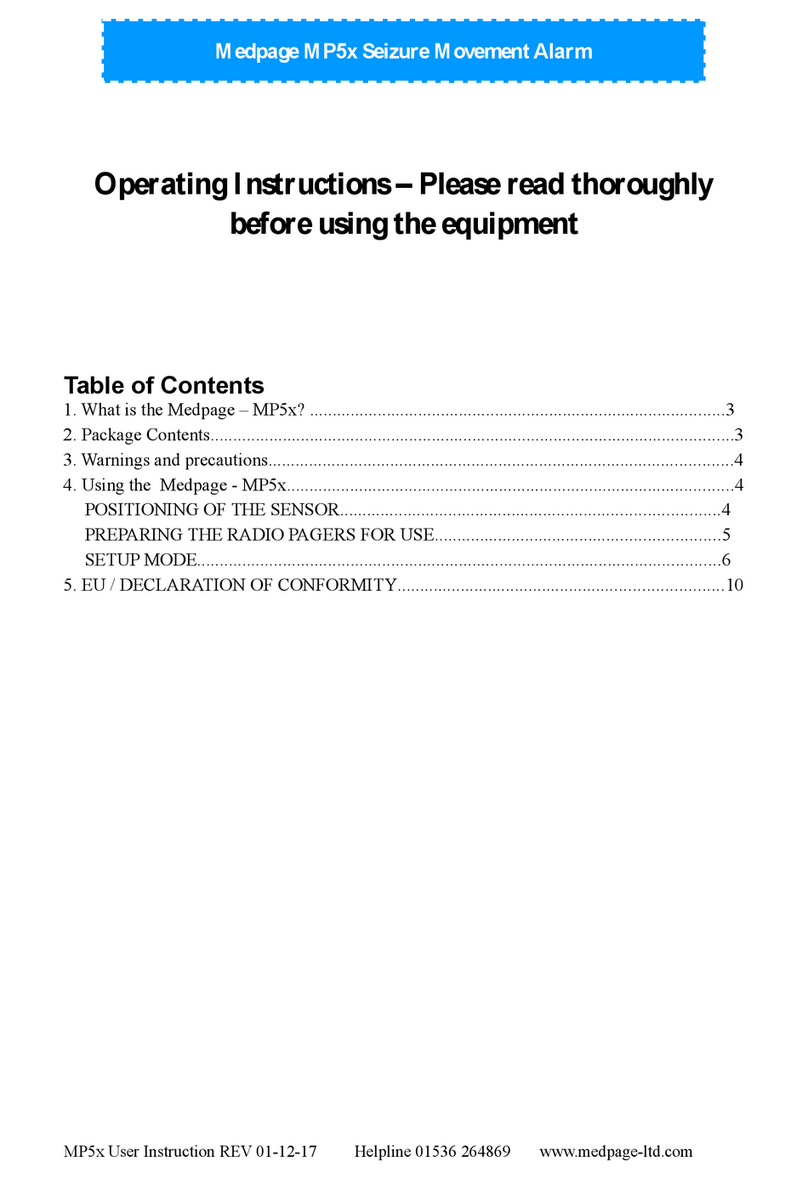 Medpage MP5x operating instructions Medpage MP5x operating instructions