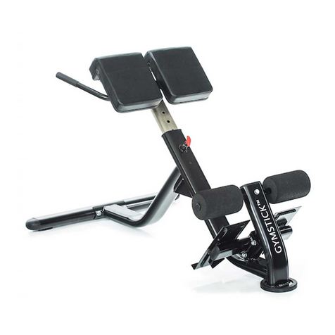 Gymstick BACK EXTENSION BENCH Assembly instruction