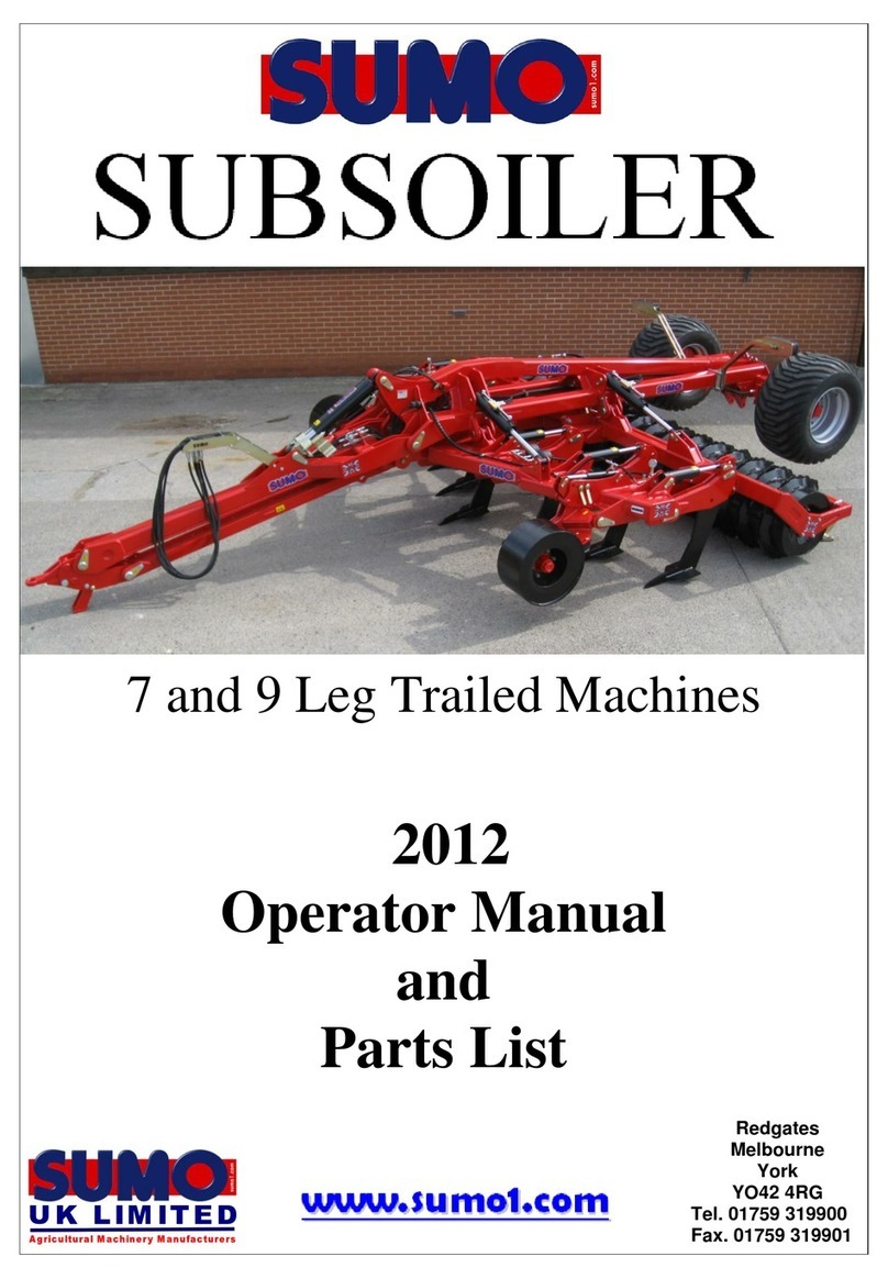 Sumo Subsoiler Installation and maintenance instructions