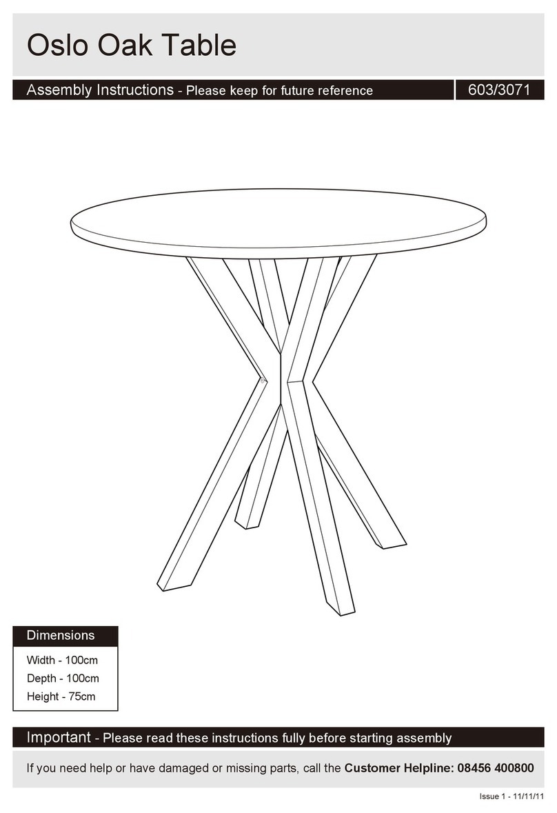 Argos Oslo Oak Table 603/3071 User manual Argos Oslo Oak Table 603/3071 User manual