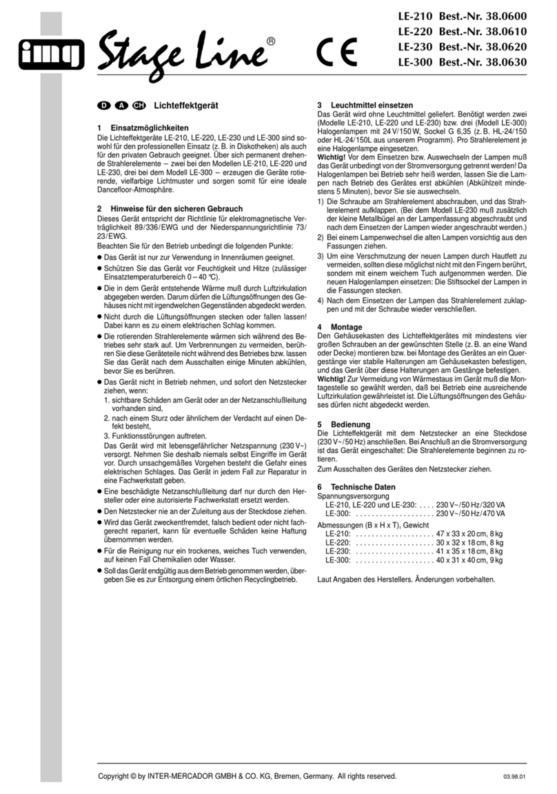IMG STAGE LINE LE-210 User manual