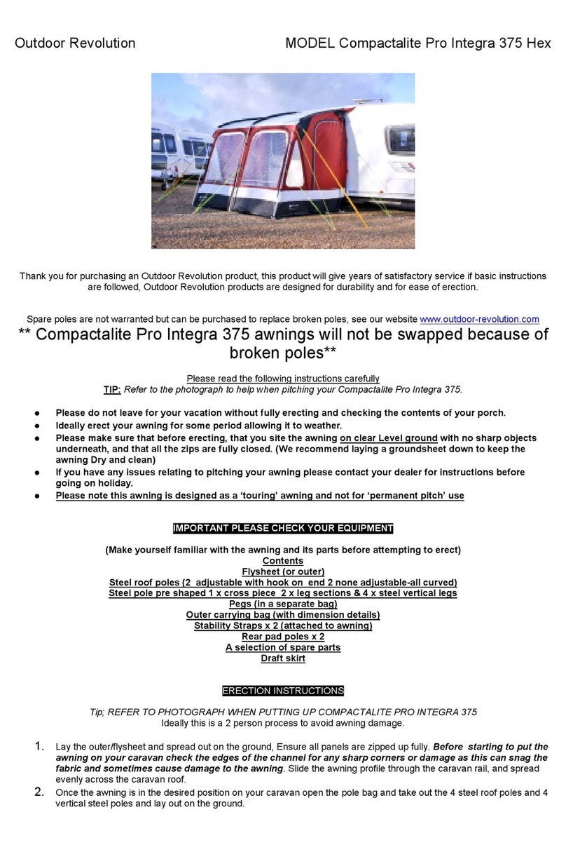 Outdoor Revolution Compactalite Pro Integra 375 Hex instructions