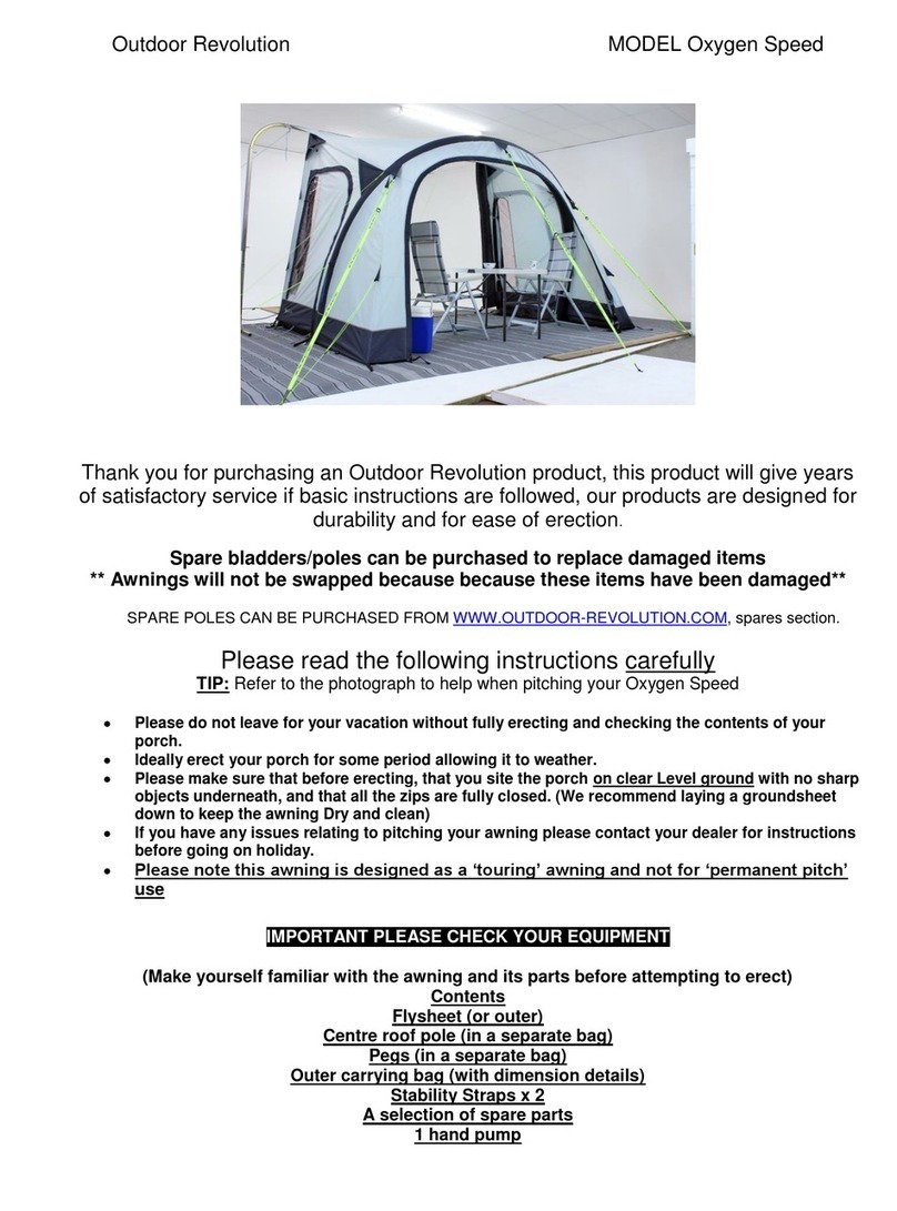 Outdoor Revolution Oxygen Speed instructions