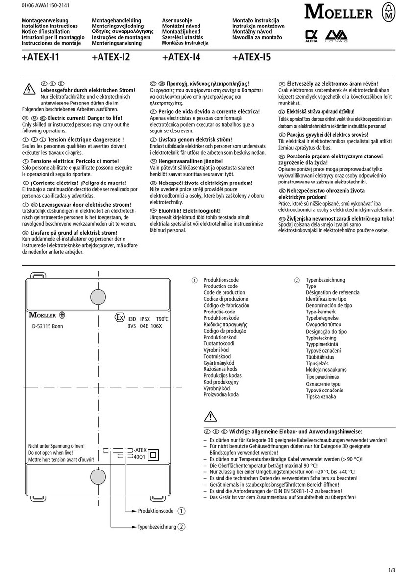 Moeller +ATEX-I1 User manual Moeller +ATEX-I1 User manual