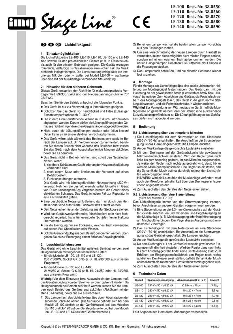 IMG STAGE LINE LE-100 User manual