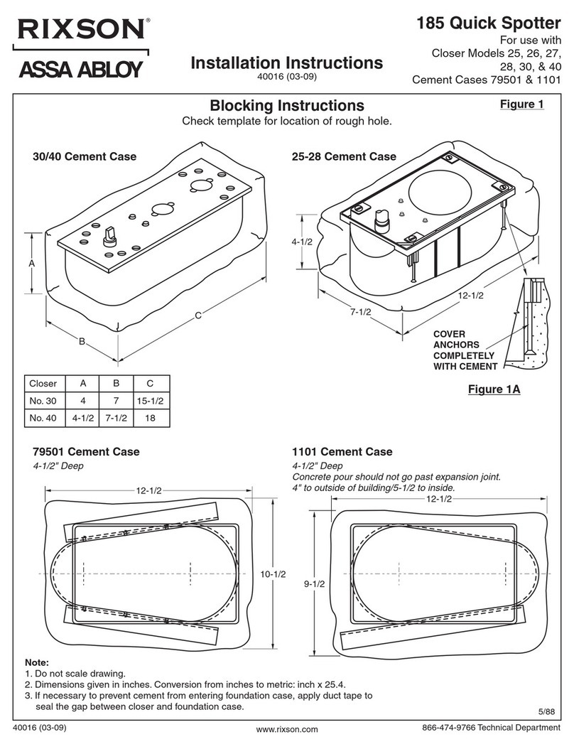 Assa Abloy RIXSON 185 Quick Spotter User manual