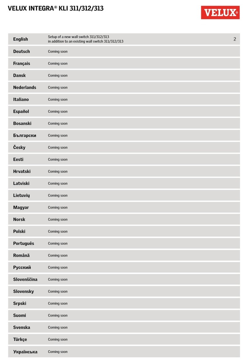 Velux KLI 311 User manual Velux KLI 311 User manual