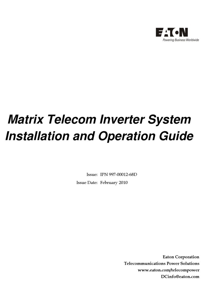 Eaton Matrix Telecom Inverter System Installation and operation guide