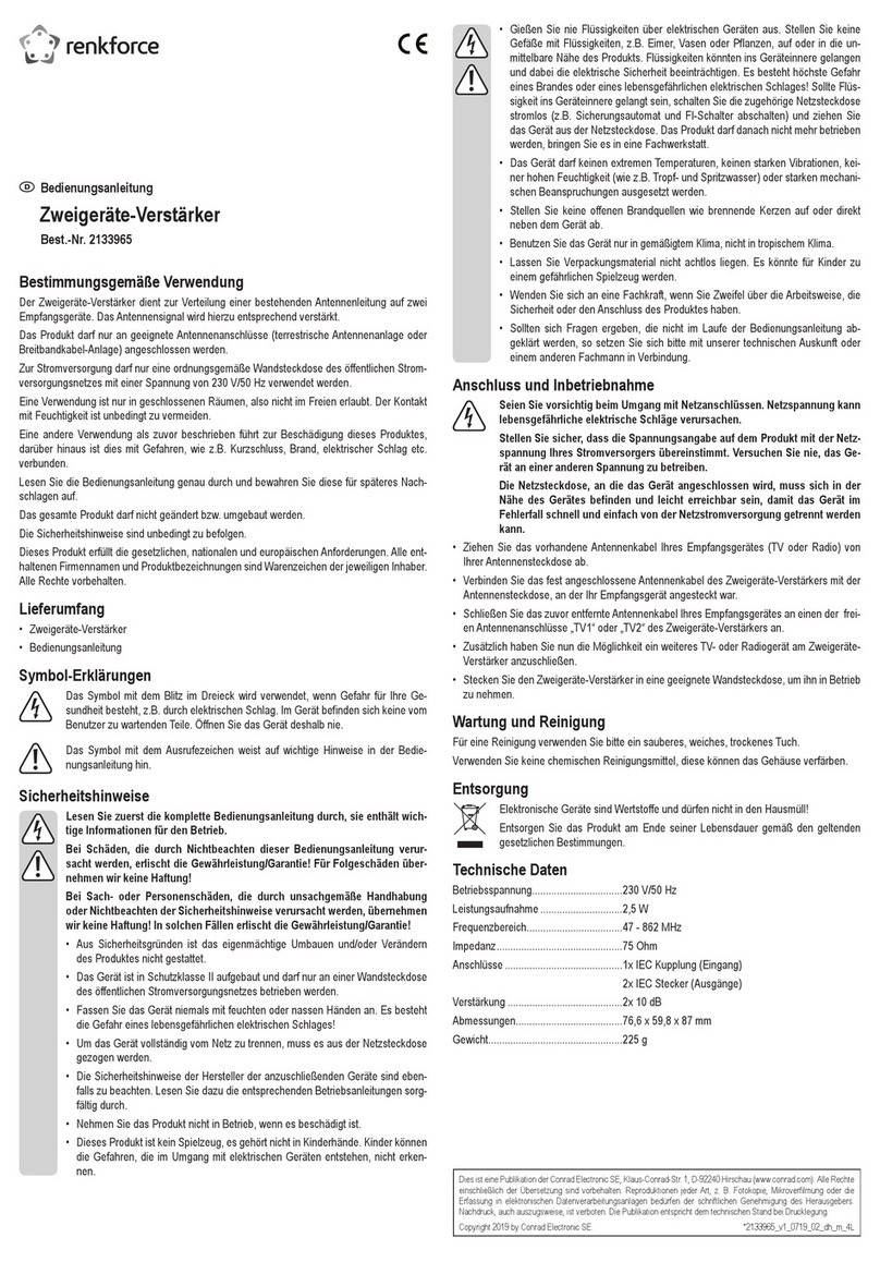 Renkforce RF-4279930 operating instructions