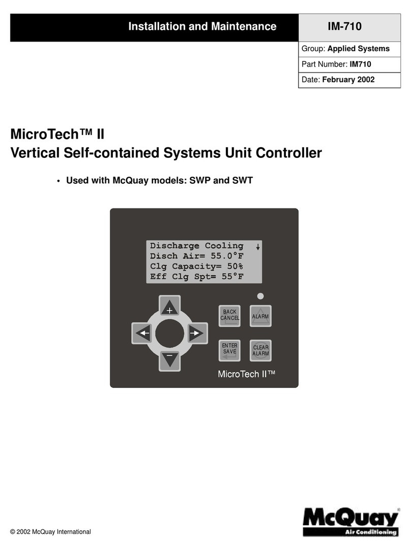 McQuay MicroTech II Instruction Manual