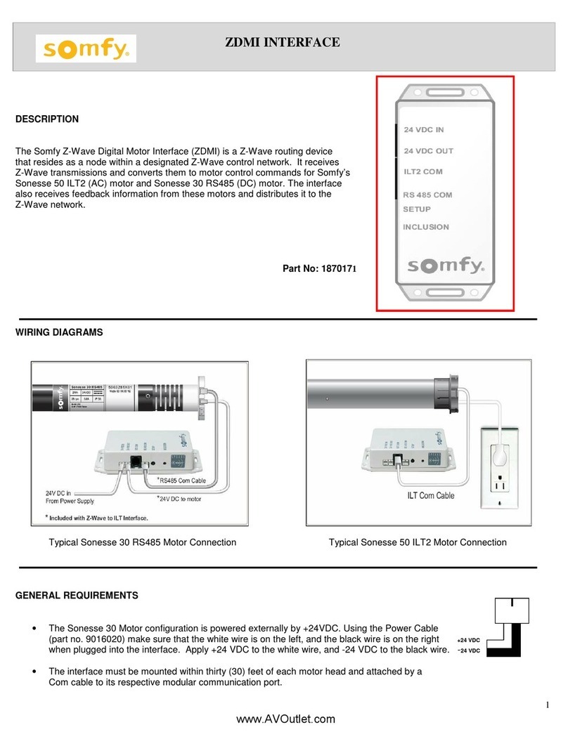 SOMFY ZDMI User manual