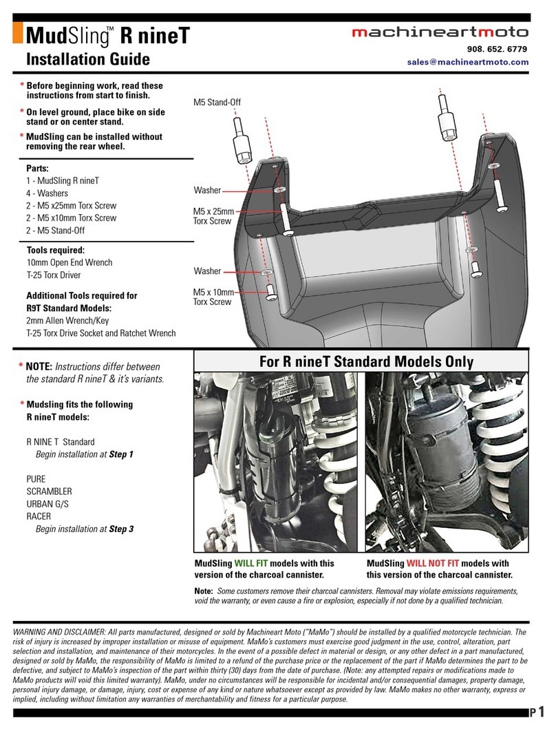 Machineart MudSling R nineT T installation guide