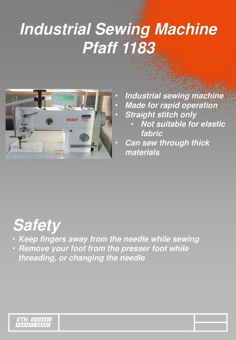 Pfaff 1183 User manual Pfaff 1183 User manual