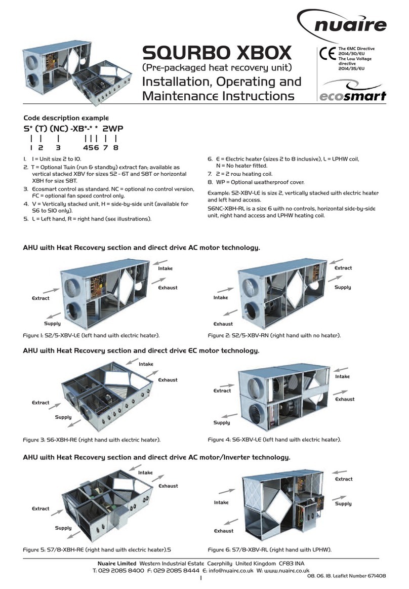 NuAire ecosmart SQURBO XBOX Assembly instructions