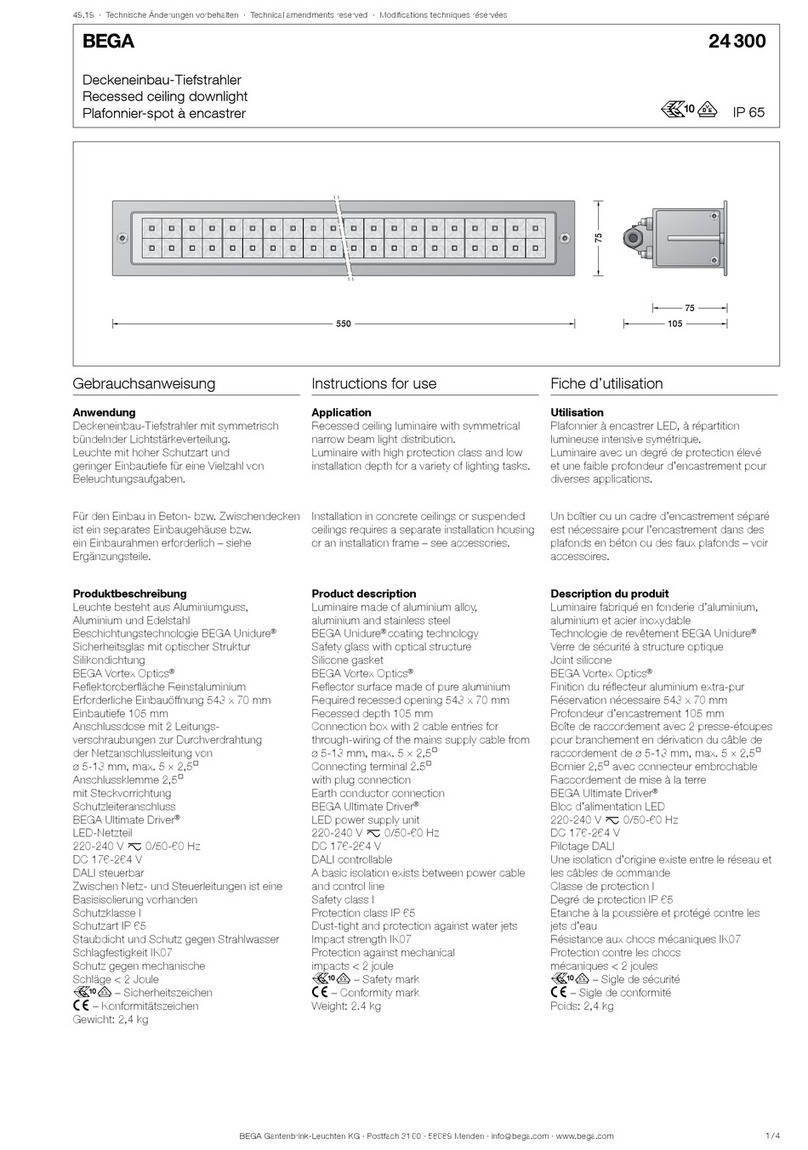 BEGA 24 300 Series User manual