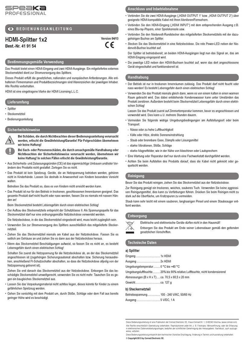 Speaka Professional SP-1676616 User manual
