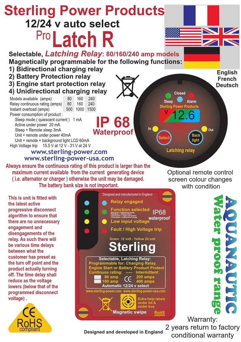 Sterling Power Products Pro Latch R 80 instructions