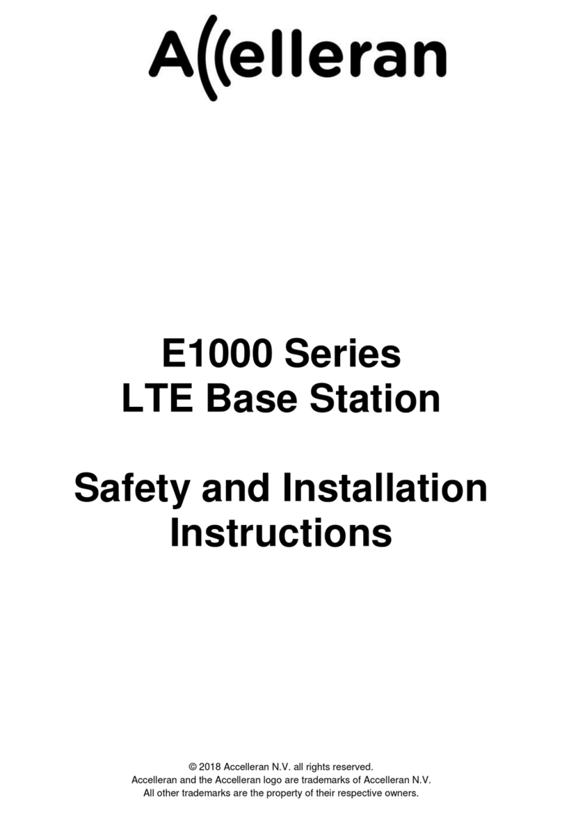 Accelleran E1000 Series Safety and installation instructions