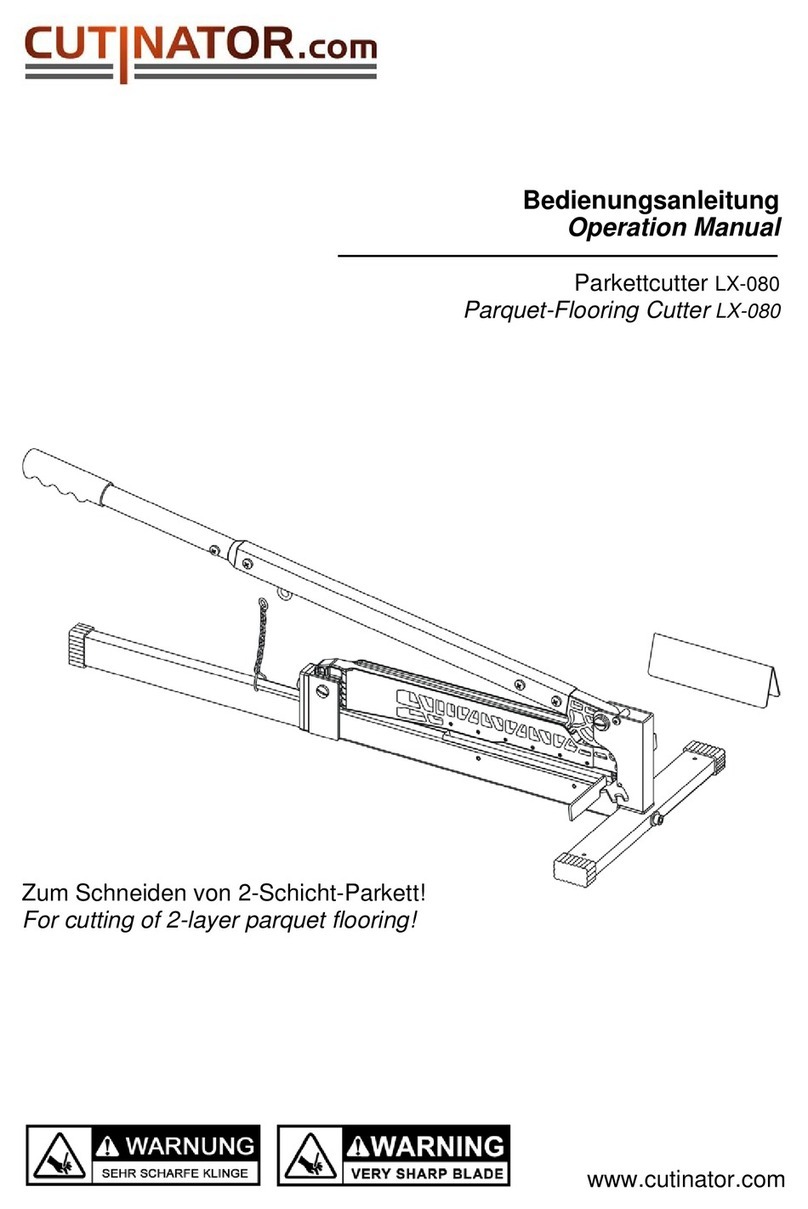 Cutinator LX-080 Operation manual