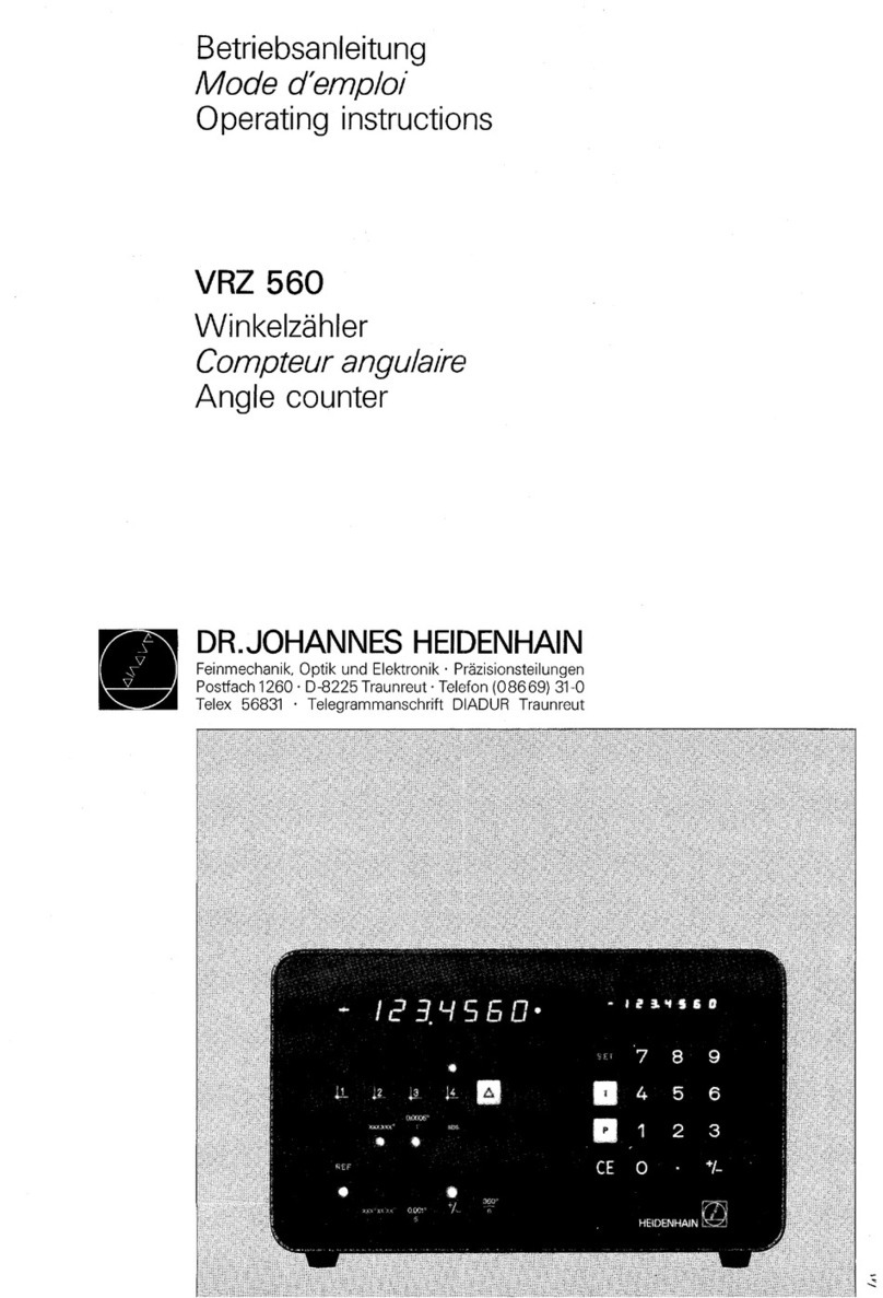 DR. JOHANNES HEIDENHAIN VRZ 560 operating instructions