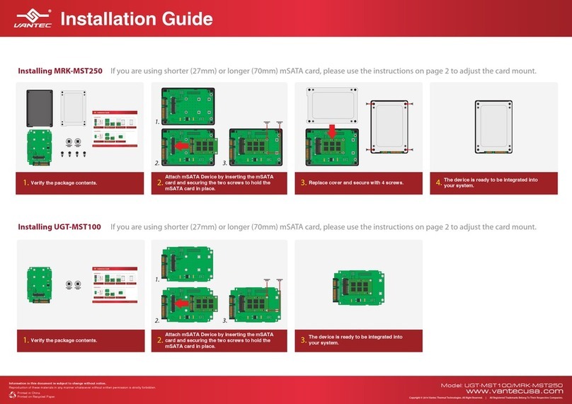Vantec MRK-MST25 installation guide