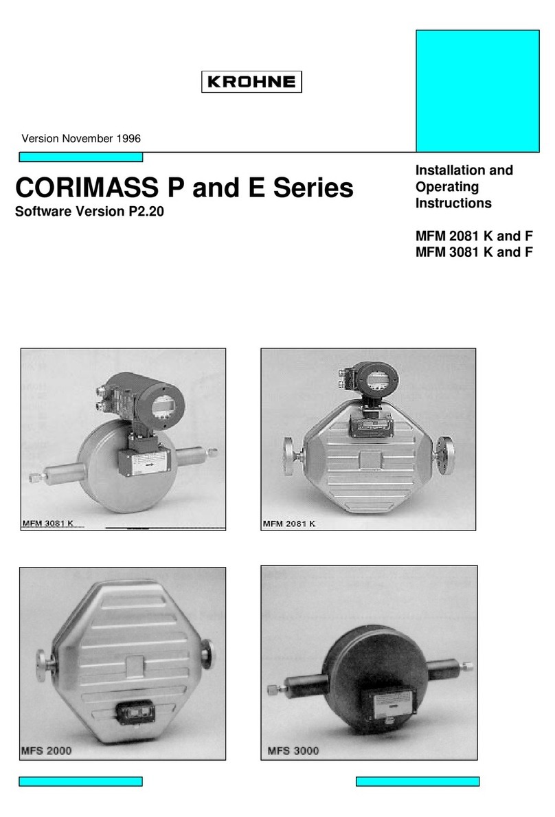 KROHNE CORIMASS P Series User manual