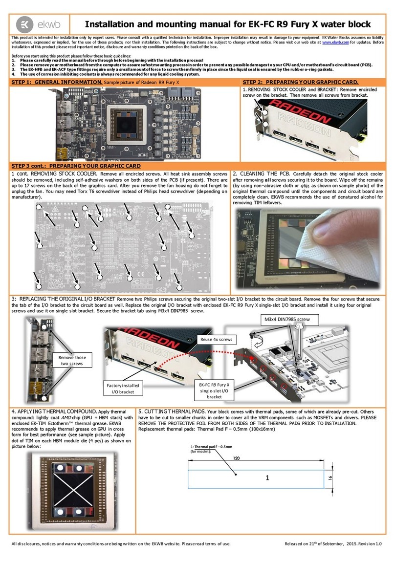 ekwb EK-FC R9 Fury X Installation and mounting manuals ekwb EK-FC R9 Fury X Installation and mounting manuals
