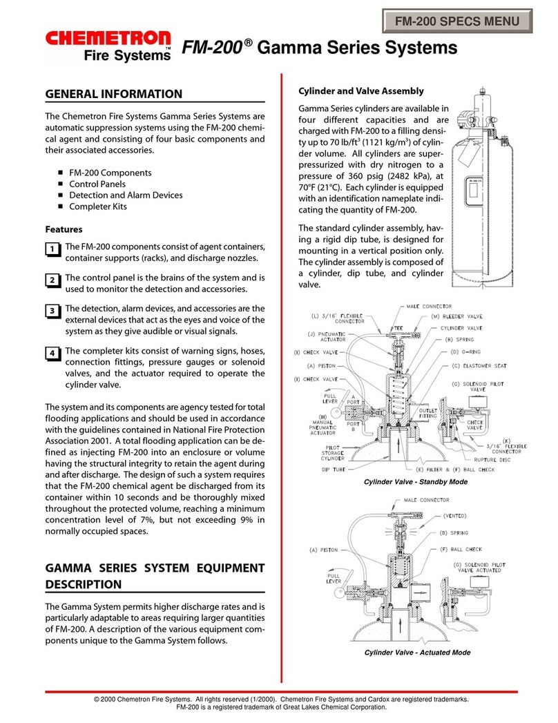 Chemetron Fire Systems FM-200 Gamma Series quick start guide
