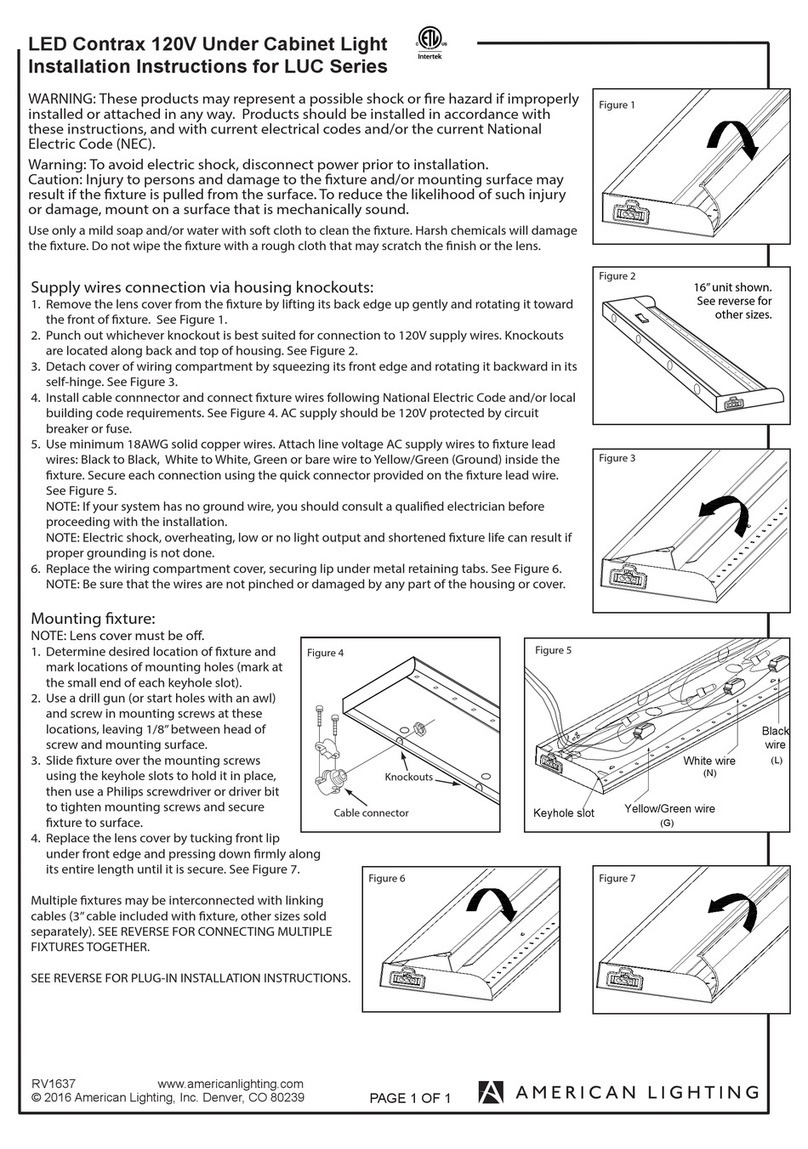 American Lighting LUC Series installation instructions American Lighting LUC Series installation instructions
