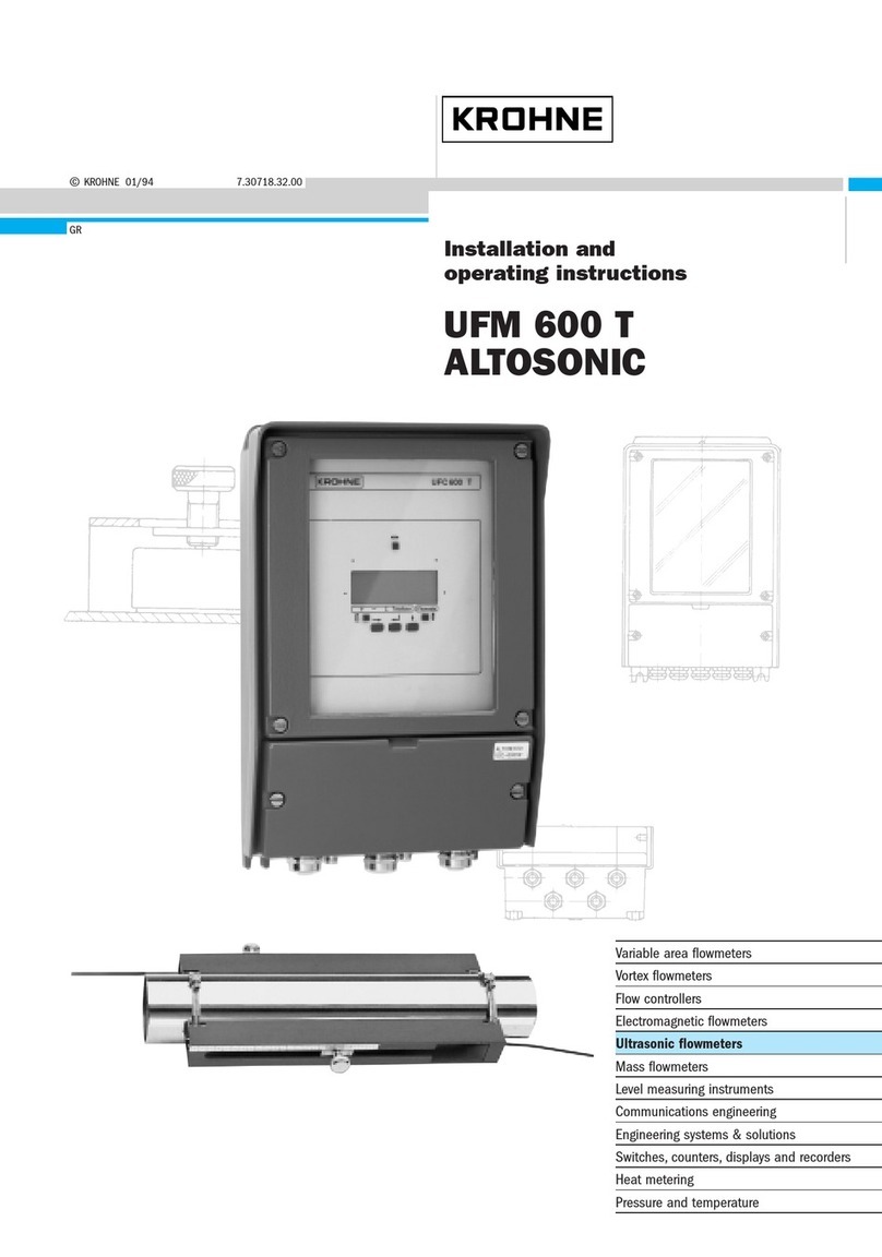 KROHNE UFM 600 T ALTOSONIC Installation and operating instructions KROHNE UFM 600 T ALTOSONIC Installation and operating instructions