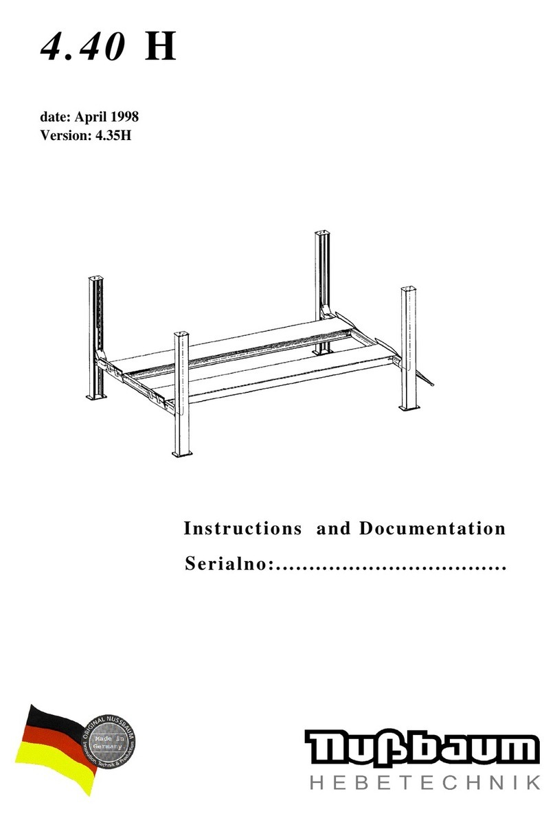 Nußbaum Hebetechnik 4.40H Instructions and Documentation Nußbaum Hebetechnik 4.40H Instructions and Documentation