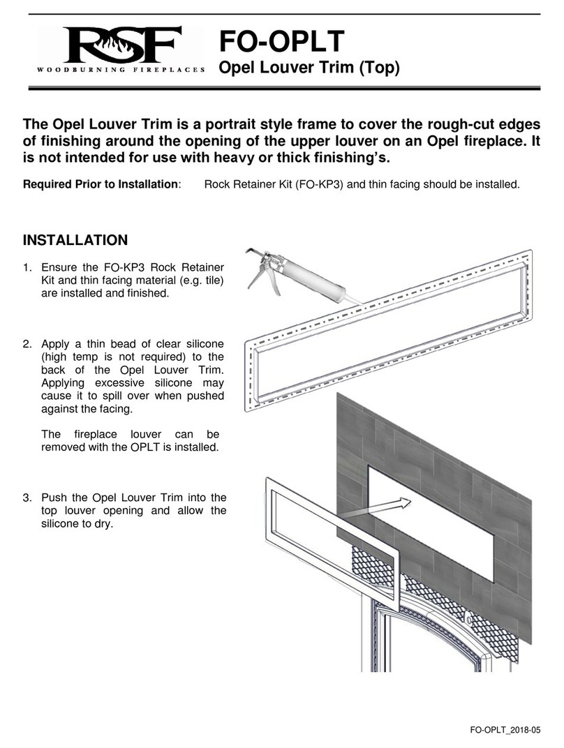 RSF Woodburning Fireplaces FO-OPLT quick start guide