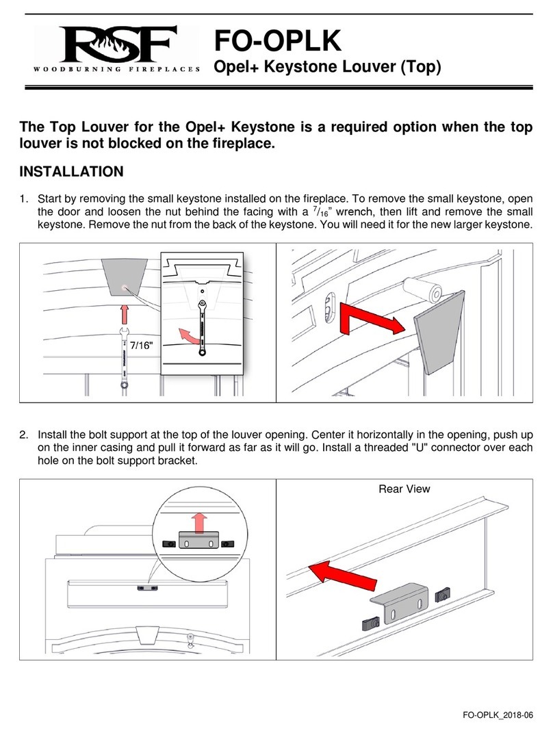 RSF Woodburning Fireplaces FO-OPLK quick start guide RSF Woodburning Fireplaces FO-OPLK quick start guide