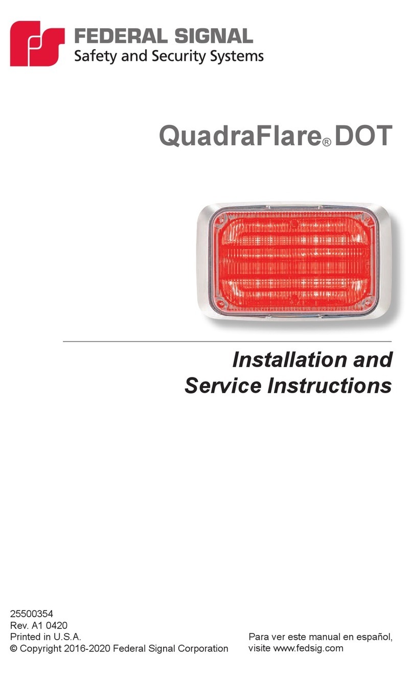 Federal Signal Corporation QuadraFlare DOT Installation and service instructions