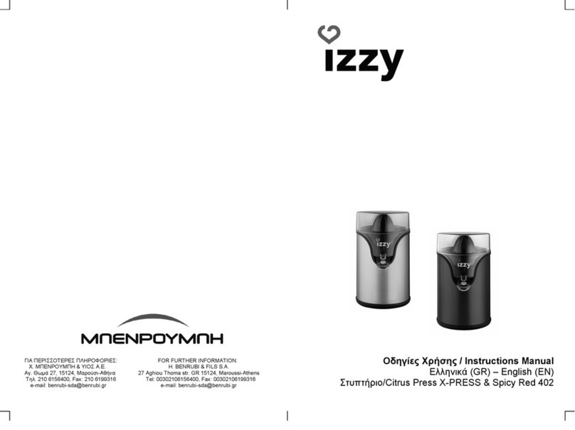 BENRUBI izzy X-PRESS 402 instruction manual