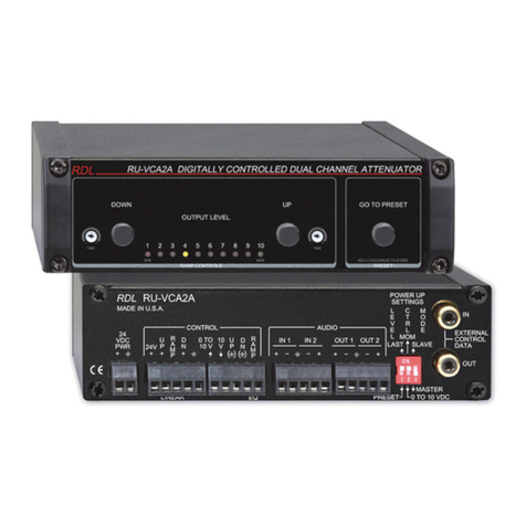 RDL RACK-UP Series Installation & operation