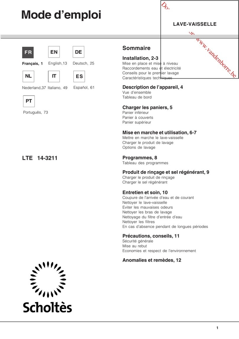 SCHOLTES LTE 14-3211 operating instructions