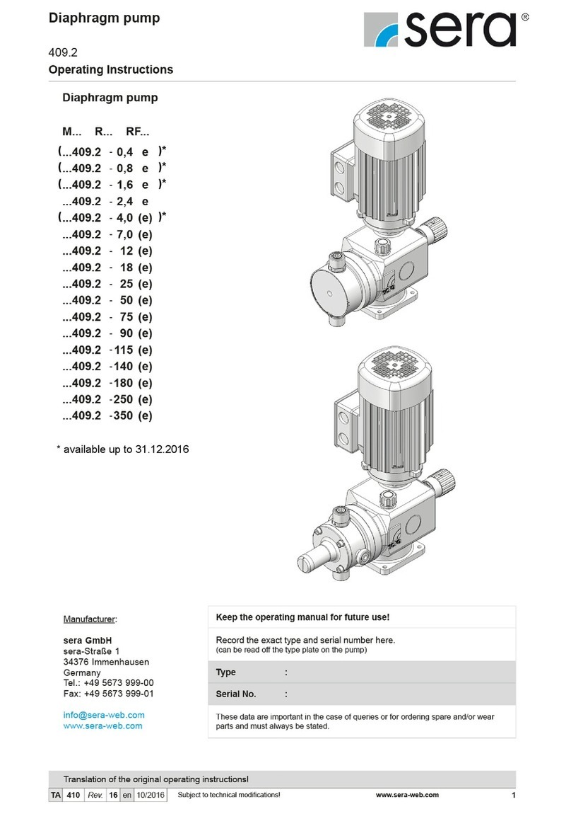 Sera M 409.2 Series operating instructions