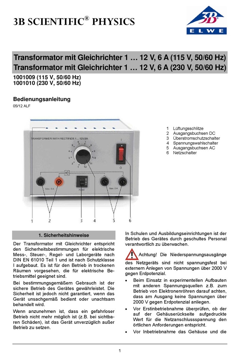 3B SCIENTIFIC 1001009 instruction sheet