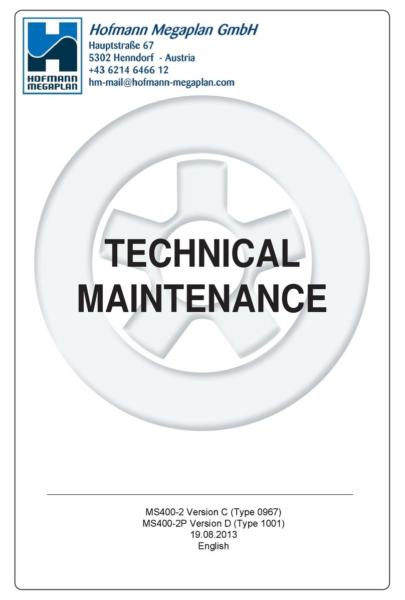 Hofmann Megaplan MS400-2 Technical maintenance manual