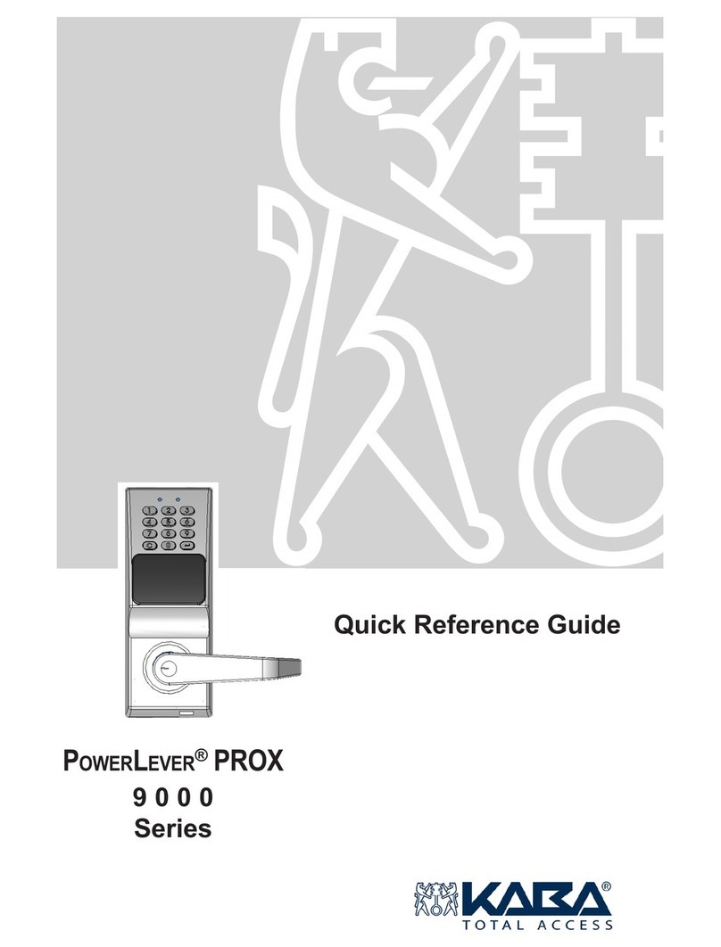 Kaba PowerLever PROX 9000 User manual