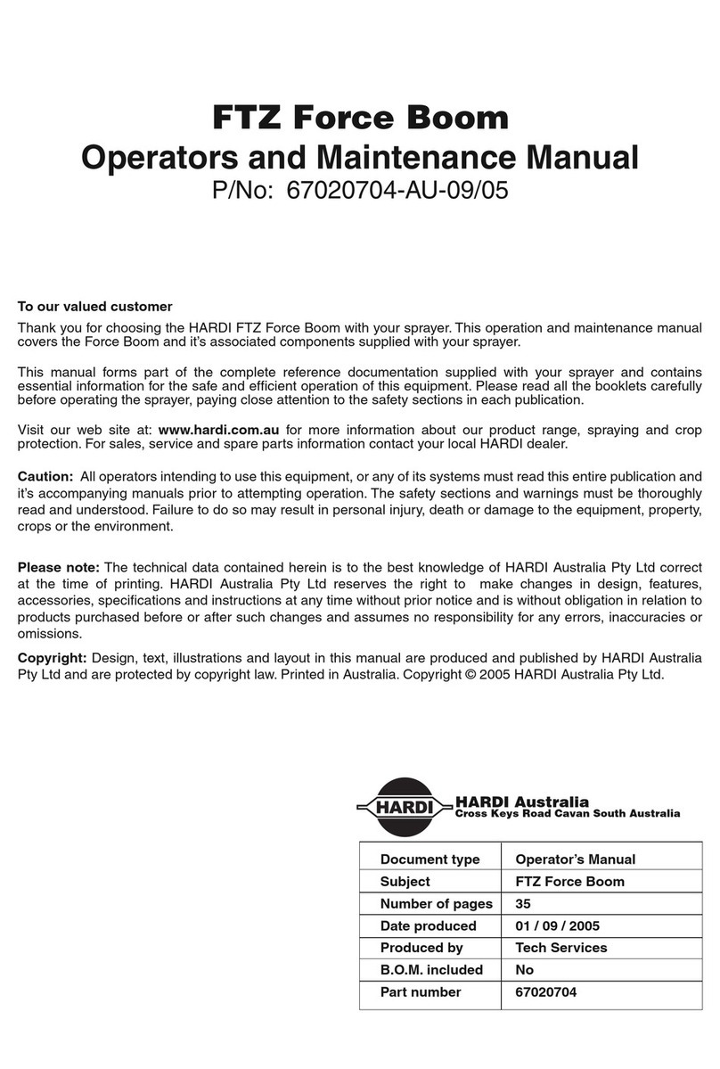 Hardi FTZ Force Boom Installation instructions