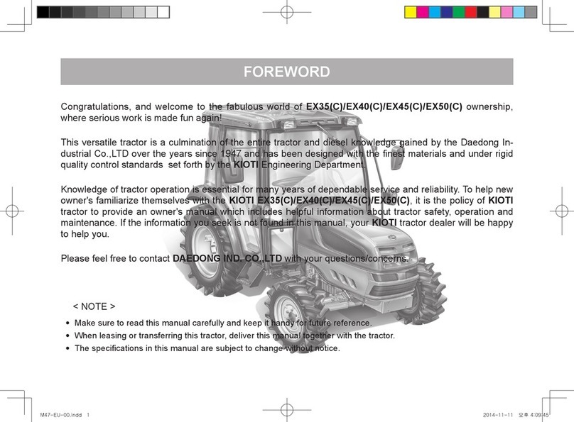 Daedong KIOTI EX35 User manual Daedong KIOTI EX35 User manual