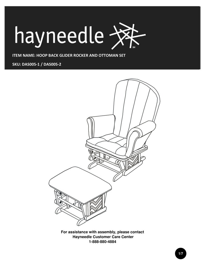 hayneedle Glider and Ottoman DAS005-1 manual