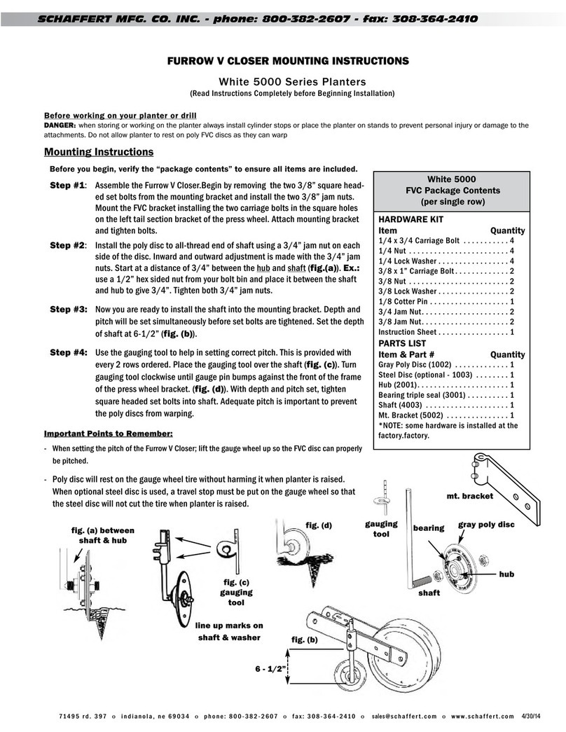 Schaffert Furrow V Closer User manual