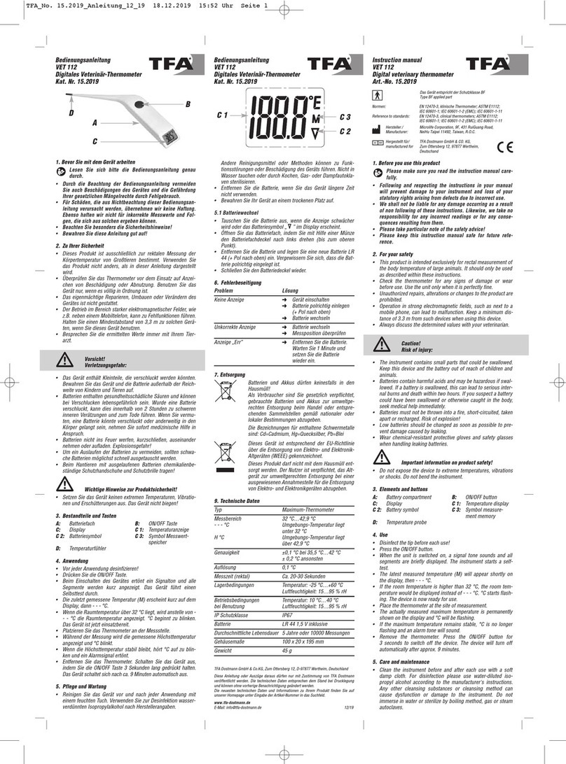 TFA VET 112 instruction manual